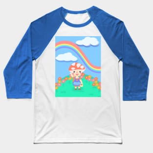 Fongy hongo kawaii infantil en el jardin Baseball T-Shirt